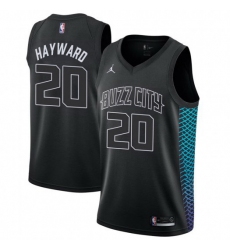 Men Nike Charlotte Hornets 20 Gordon Hayward Black NBA Jordan Swingman City Edition Jersey