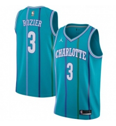 Men Nike Charlotte Hornets 3 Terry Rozier Aqua NBA Jordan Swingman Hardwood Classics Jersey