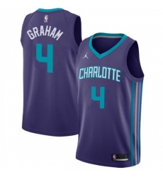 Men Nike Charlotte Hornets 4 Devonte 27 Graham Purple NBA Jordan Swingman Statement Edition Jersey