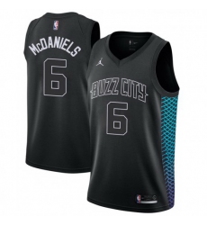 Men Nike Charlotte Hornets 6 Jalen McDaniels Black NBA Jordan Swingman City Edition Jersey