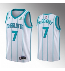 Men's Charlotte Hornets #7 Bryce McGowens White Stitched Basketball Jersey