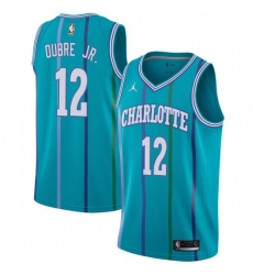 Nike Charlotte Hornets 12 Kelly Oubre Jr  Aqua NBA Jordan Swingman Hardwood Classics Jersey