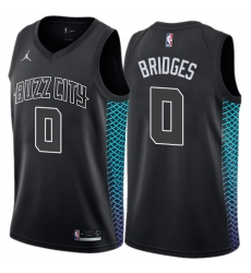 Nike Hornets #0 Miles Bridges Black NBA Jordan Swingman City Edition Jersey