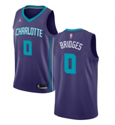 Nike Hornets #0 Miles Bridges Purple NBA Jordan Swingman Statement Edition Jersey