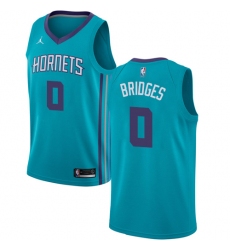 Nike Hornets #0 Miles Bridges Teal NBA Jordan Swingman Icon Edition Jersey