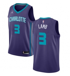 Nike Hornets #3 Jeremy Lamb Purple NBA Jordan Swingman Statement Edition Jersey