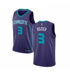 Womens Jordan Charlotte Hornets 3 Terry Rozier Authentic Purple Basketball Jersey Statement Edition 