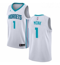 Womens Nike Jordan Charlotte Hornets 1 Malik Monk Authentic White NBA Jersey Association Edition 