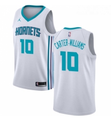 Womens Nike Jordan Charlotte Hornets 10 Michael Carter Williams Swingman White NBA Jersey Association Edition 