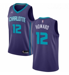 Womens Nike Jordan Charlotte Hornets 12 Dwight Howard Authentic Purple NBA Jersey Statement Edition