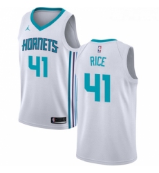 Womens Nike Jordan Charlotte Hornets 41 Glen Rice Swingman White NBA Jersey Association Edition