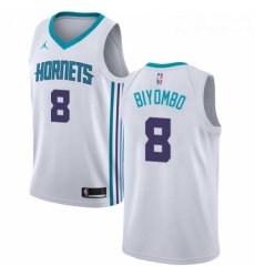 Womens Nike Jordan Charlotte Hornets 8 Bismack Biyombo Swingman White NBA Jersey Association 