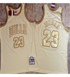 Bulls 23 Michael Jordan Cream 1997 98 Hardwood Classics Jersey