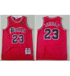 Bulls 23 Michael Jordan Red 1997 NBA Finals Patch 1997 98 Hardwood Classics Jersey