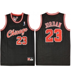 Chicago Bulls 23 Michael Jordan Black Nike Swingman Jersey
