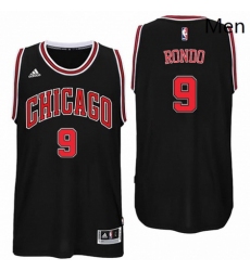 Chicago Bulls 9 Rajon Rondo Alternate Black New Swingman Jersey 