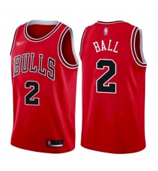 Men Chicago Bulls 2 Lonzo Ball Red 2021 Nike Swingman Stitched Jersey