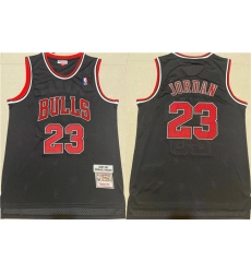 Men Chicago Bulls 23 Michael Jordan 1997 98 Black Throwback Stitched Jersey
