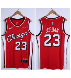 Men Chicago Bulls 23 Michael Jordan 75th Anniversary Red Edition Swingman Stitched Basketball Jersey