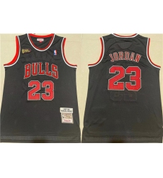 Men Chicago Bulls 23 Michael Jordan Black 1997 98 Throwback Stitched Jersey