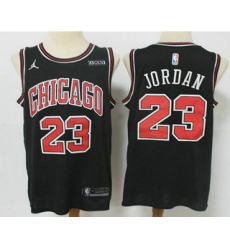 Men Chicago Bulls 23 Michael Jordan Black 2021 Brand Jordan Swingman Stitched NBA Jersey With Sponsor Logo