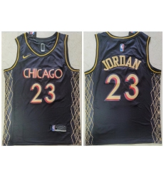 Men Chicago Bulls 23 Michael Jordan Black 2021 City Edition Nike Swingman Jersey