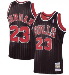 Men Chicago Bulls 23 Michael Jordan Black Mitchell  26 Ness Hardwood Classics 1995 96 Stitched Jersey