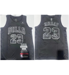 Men Chicago Bulls 23 Michael Jordan Black Stitched Basketball Jersey