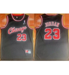 Men Chicago Bulls 23 Michael Jordan Black Stitched Jersey