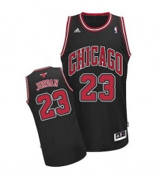 Men Chicago Bulls 23 Michael Jordan Black Swingman Stitched Basketball Jersey