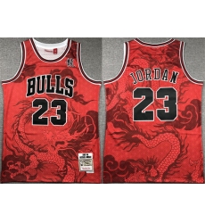 Men Chicago Bulls 23 Michael Jordan Red 1997 98 Throwback Stitched Basketball Jersey 02