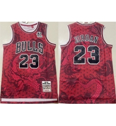 Men Chicago Bulls 23 Michael Jordan Red 1997 98 Throwback Stitched Basketball Jersey 03