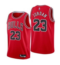 Men Chicago Bulls 23 Michael Jordan Red 75th Anniversary Stitched Basketball Jersey