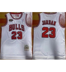 Men Chicago Bulls 23 Michael Jordan White 1997 98 NBA Finals Stitched Jersey