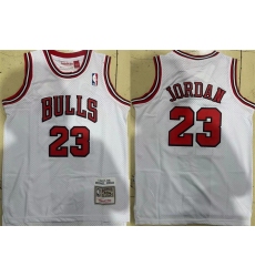 Men Chicago Bulls 23 Michael Jordan White 1997 98 Stitched JerseyA