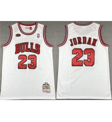 Men Chicago Bulls 23 Michael Jordan White 1997 98 Stitched Jersey
