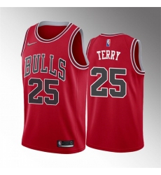 Men Chicago Bulls 25 Dalen Terry Red 75th Anniversary Stitched Basketball JerseyS