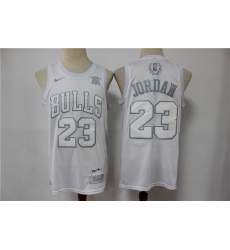 Men Chicago Bulls Michael Jordan 23 White Regular Games MVP Limited Jersey