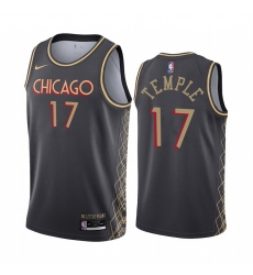 Men Nike Chicago Bulls 17 Garrett Temple Black NBA Swingman 2020 21 City Edition Jersey