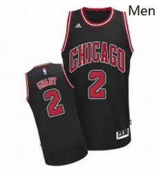 Mens Adidas Chicago Bulls 2 Jerian Grant Swingman Black Alternate NBA Jersey