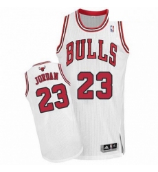 Mens Adidas Chicago Bulls 23 Michael Jordan Authentic White Home NBA Jersey