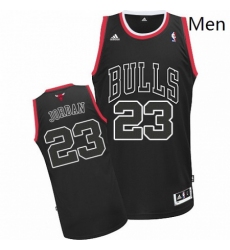 Mens Adidas Chicago Bulls 23 Michael Jordan Swingman Black Shadow NBA Jersey