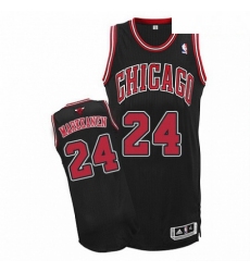 Mens Adidas Chicago Bulls 24 Lauri Markkanen Authentic Black Alternate NBA Jersey