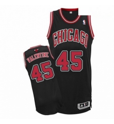 Mens Adidas Chicago Bulls 45 Denzel Valentine Authentic Black Alternate NBA Jersey