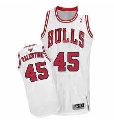 Mens Adidas Chicago Bulls 45 Denzel Valentine Authentic White Home NBA Jersey
