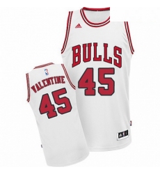 Mens Adidas Chicago Bulls 45 Denzel Valentine Swingman White Home NBA Jersey