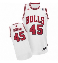 Mens Adidas Chicago Bulls 45 Michael Jordan Swingman White Home NBA Jersey