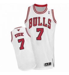Mens Adidas Chicago Bulls 7 Tony Kukoc Authentic White Home NBA Jersey