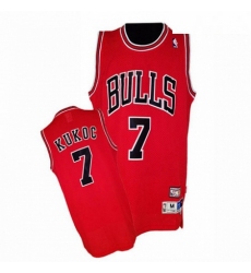 Mens Adidas Chicago Bulls 7 Tony Kukoc Swingman Red Throwback NBA Jersey
