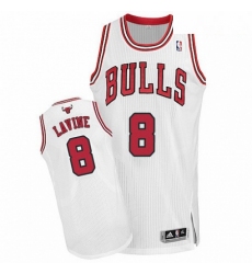 Mens Adidas Chicago Bulls 8 Zach LaVine Authentic White Home NBA Jersey